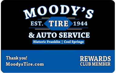 Moody's Tire & Auto Service Loyalty Membership Card